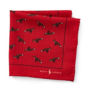 Men’s Ralph Lauren Fox-Print Wool Pocket Square